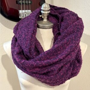 Anthropologie Purple Pink Textured Large Cowl Scarf
